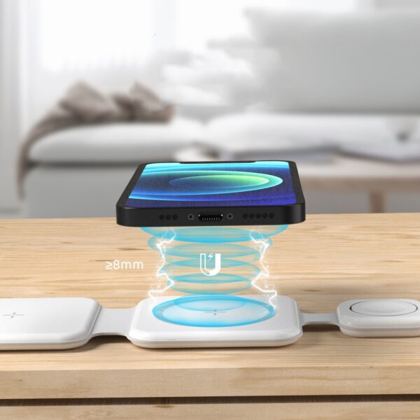 3 In 1 Magnetic Foldable Wireless Charger Charging Station Multi-device - Image 2
