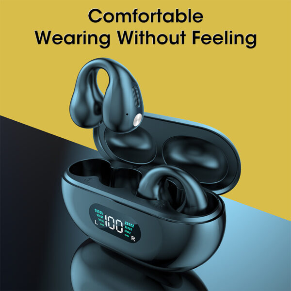 Bone Conduction Headphones TWS Earbuds Ear Clip Bluetooth - Image 2