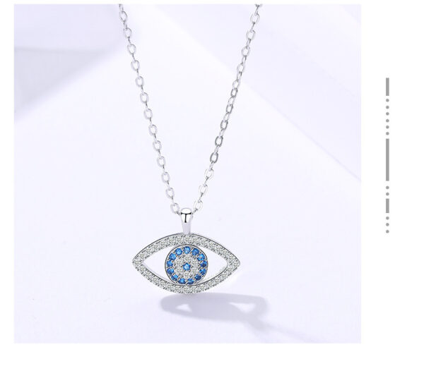 Sterling Silver Atmospheric Demon Eye Necklace Eye Pendant - Image 2