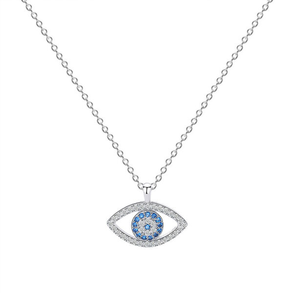 Sterling Silver Atmospheric Demon Eye Necklace Eye Pendant - Image 3