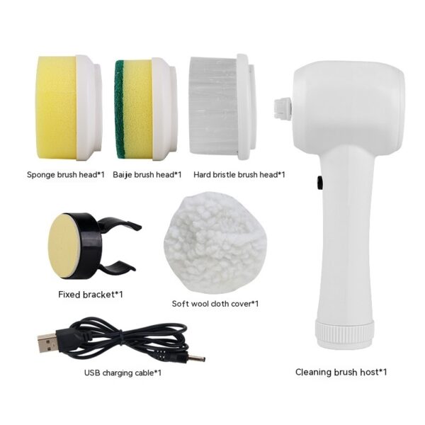 Electric Cleaning Brush 4 In 1 Spinning Scrubber Brush Portable - Image 2