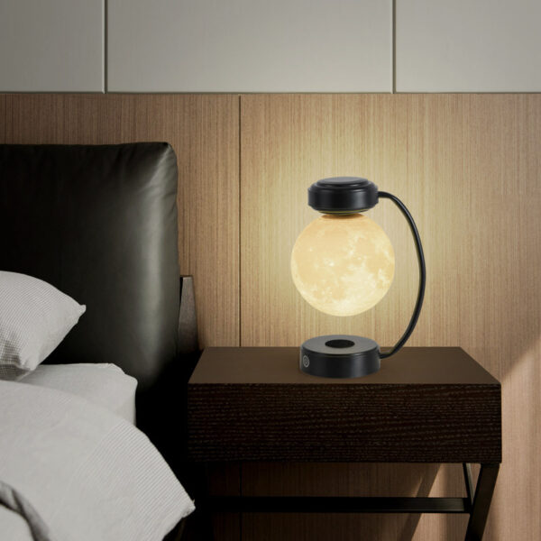 3D LED Moon Night Light Wireless Magnetic Levitating Rotating Floating Ball Lamp - Image 4