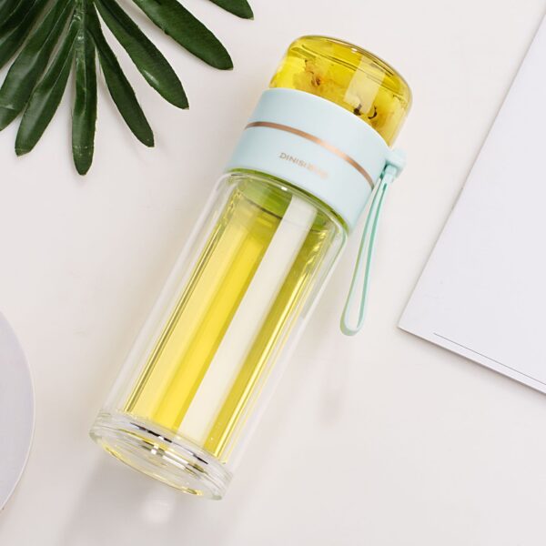 Glass Water Bottle With Tea Infuser Filter Tea Separation - Image 2
