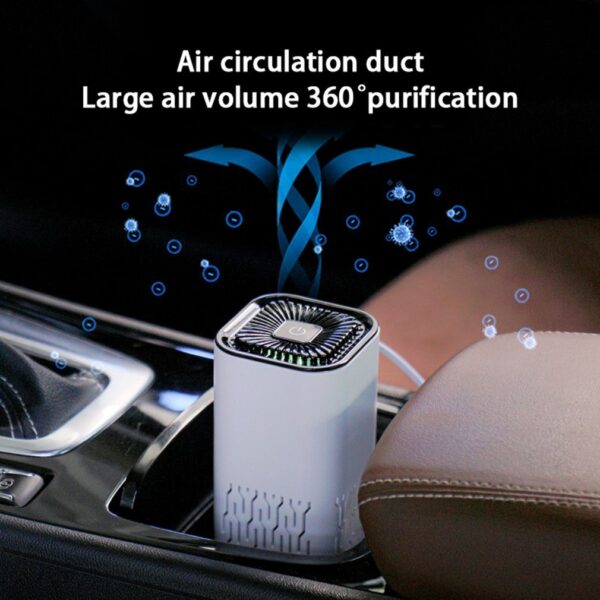 Car Air Purifier Portable Negative Ion Generator Remove Dust Smoke Air Freshen Washer For Home Car - Image 6