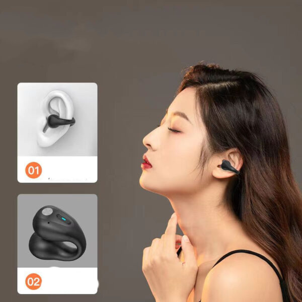 Bone Conduction Headphones TWS Earbuds Ear Clip Bluetooth - Image 9