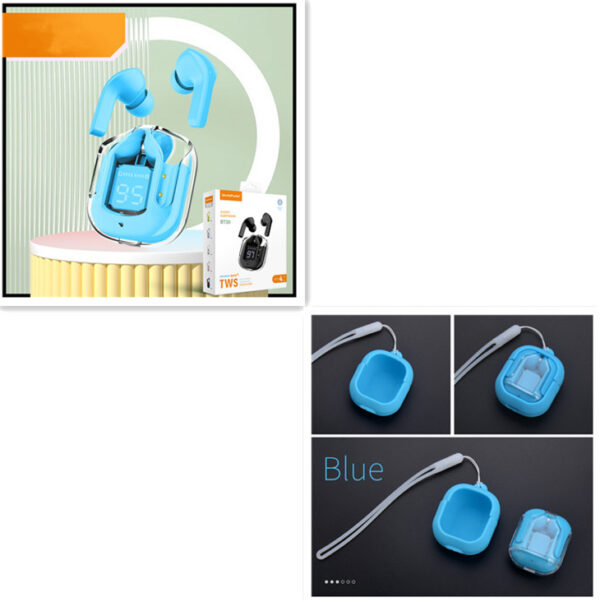 New Mini Transparent Wireless Bluetooth Headset Digital Display ENC Noise Reduction True Wireless Sports Music - Image 7