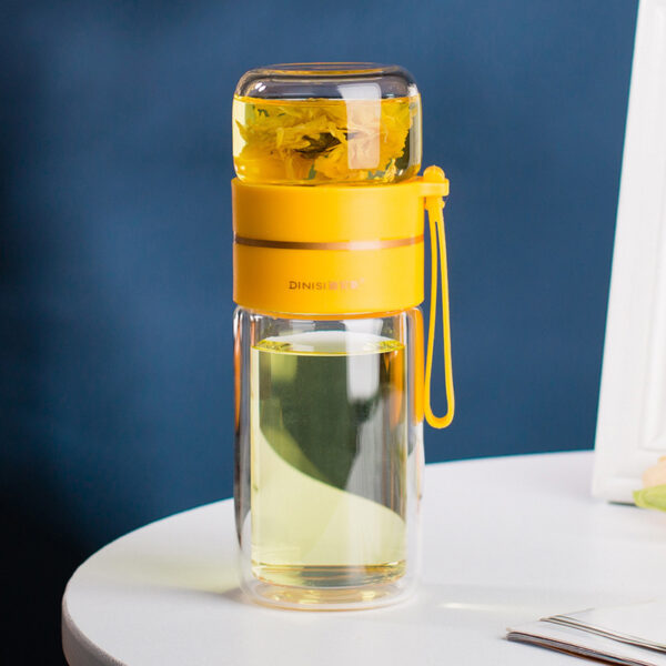 Glass Water Bottle With Tea Infuser Filter Tea Separation - Image 4
