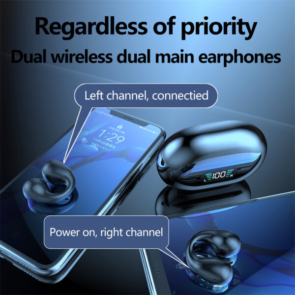 Bone Conduction Headphones TWS Earbuds Ear Clip Bluetooth - Image 10