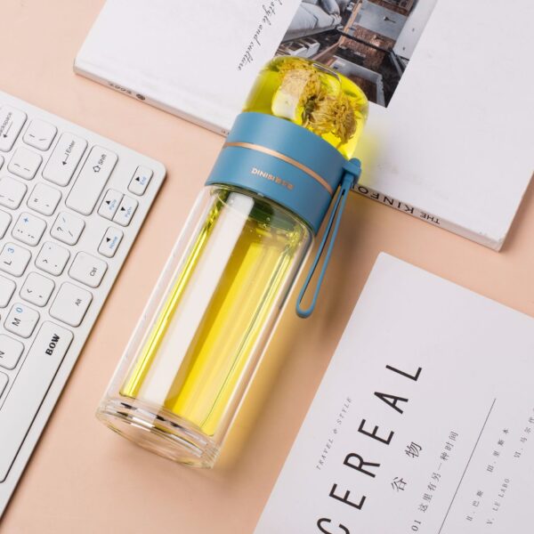 Glass Water Bottle With Tea Infuser Filter Tea Separation - Image 7