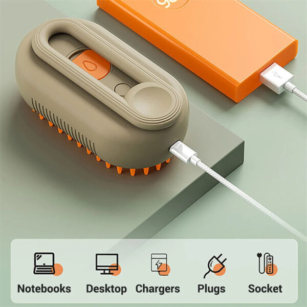 Cat Steam Brush Steamy Dog Brush 3 In 1 Electric Spray Cat Hair Brushes - Image 8