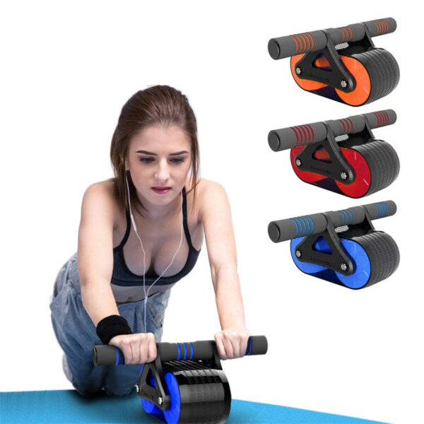 Double Wheel Abdominal Exerciser Women Men Automatic - Image 9