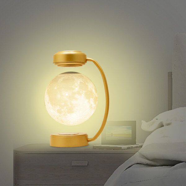 3D LED Moon Night Light Wireless Magnetic Levitating Rotating Floating Ball Lamp - Image 6