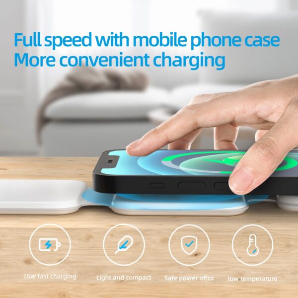 3 In 1 Magnetic Foldable Wireless Charger Charging Station Multi-device - Image 8