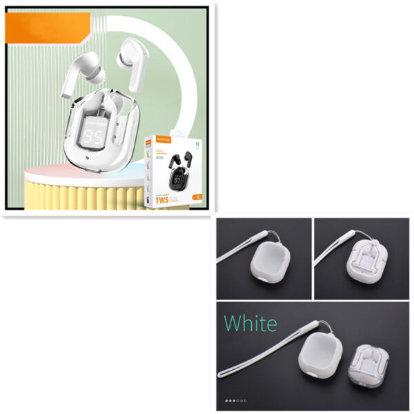 New Mini Transparent Wireless Bluetooth Headset Digital Display ENC Noise Reduction True Wireless Sports Music - Image 5