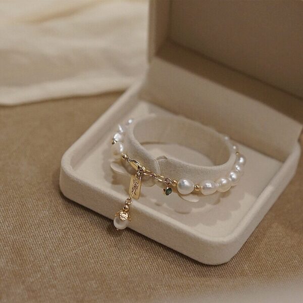 Natural Zircon Pearl Bracelet Luxury Jewelry - Image 5