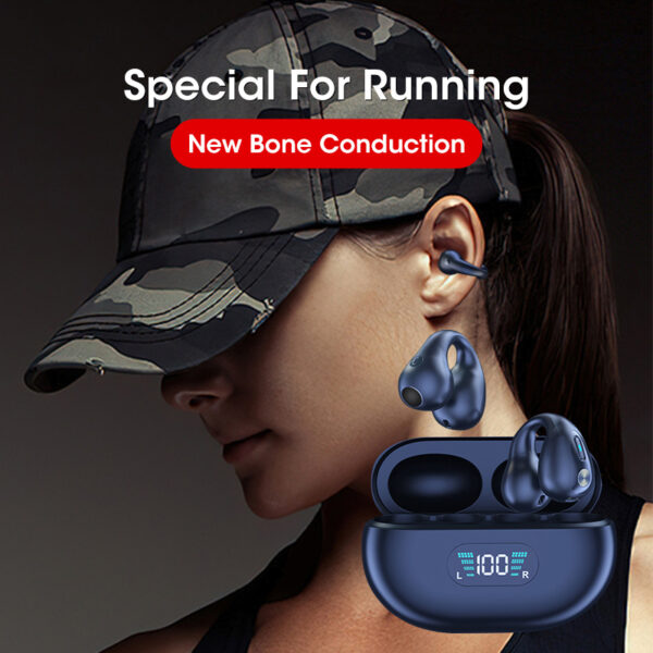 Bone Conduction Headphones TWS Earbuds Ear Clip Bluetooth - Image 5